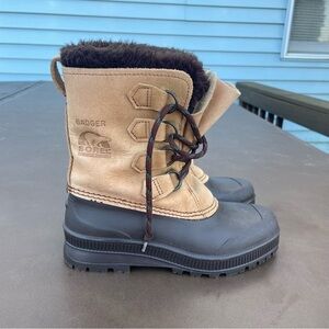 Sorel Badger Lace Up Faux Fur Winter Boots